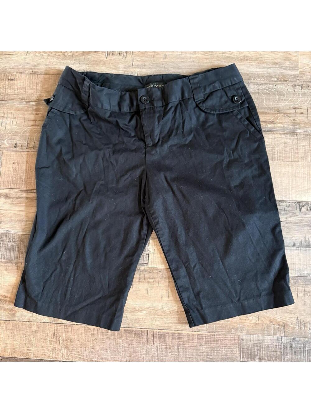 Rampage Women Black Shorts Sz 9 Bermuda Business Casual Y2K‎ Retro